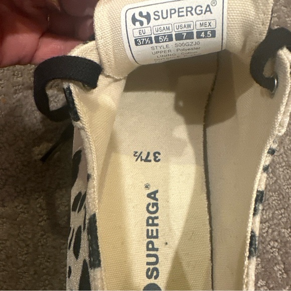 Superga velvet cheetah platform sneakers size 7 - Picture 6 of 7